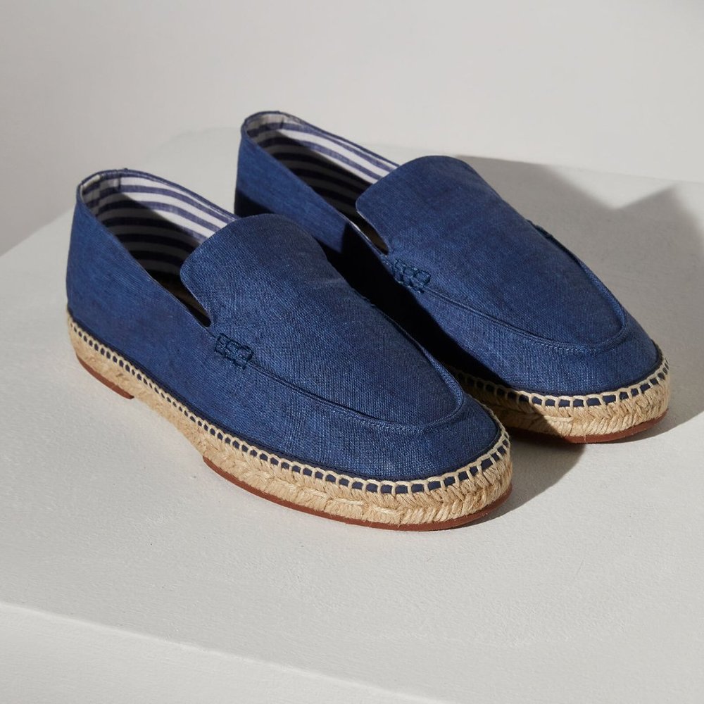 Loro Piana - Seaside Walk Cotton Linen Chambray - Mediterranean Light Blue - 41